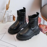 Ghete Imblanite Copii, Piele Ecologica, Negre, Marimea 30, Iarna, Calduroase, Confortabile