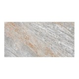Gresie exterior / interior portelanata Vulcanic Grey, 30 x 60 cm, gri, mata, imitatie piatra