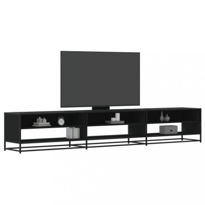 Gossi comoda tv, negru, 270x40x46 cm, lemn prelucrat foto
