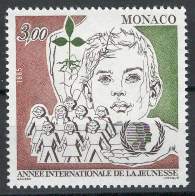 Monaco 1985 Mi 1699 MNH - Anul Internațional al Tineretului foto