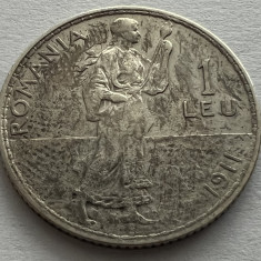 1 Leu 1911, Argint, Carol I, Romania, cel mai rar din serie