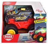 Masina de teren Dickie Bass Ripper cu lumini si sunete, 17 cm