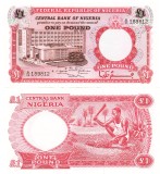 Nigeria 1 Pound 1965 P-8 UNC Bancnota Afrika Bancnote Nigeria UNC