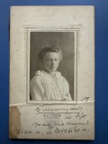 Fotografie veche pe carton - Domnisoara - Atelier Friss Lenke - Satu Mare