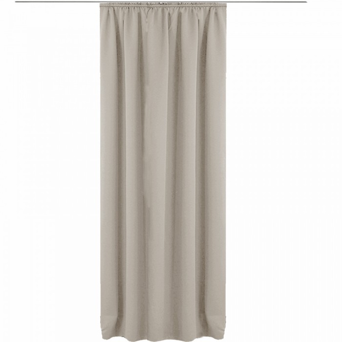 Draperie cu rejansa Jemidi, 140 x 245 cm, Gri, Poliester, 55276.25.01