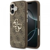 Husa pentru Apple iPhone 17, Guess, Big 4G Logo Classic, Maro Aurie