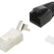Conector RJ45 Cat 6 ecranat cu manșon pe cablu, mufă PIN 8