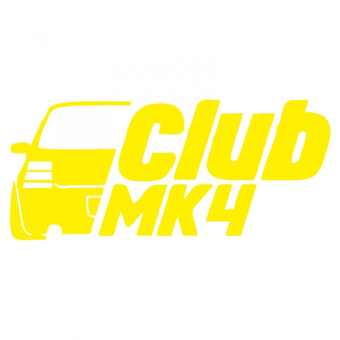Sticker Volkswagen Club MK4 , Autocolant Personalizat pentru Fani VW