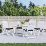Set 4 Perne Scaun vidaXL Antracit 50x50x7 cm, Impermeabile, Fixare cu Snur, Oxford
