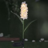 Felinar Solar Tip Stick cu Flori Albe 70cm - Decor și Lumină Verde, CMCLASS