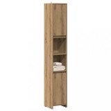 vidaXL Dulap de baie, Stejar artizanal, 30x30x183,5 cm, PAL