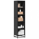 Cumpara ieftin Dulap cu cărți negru 40x35x170,5 cm lemn prelucrat