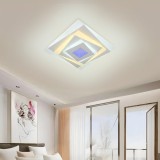 Lustra LED NIVARA RGB 3D, 20W, lumina Rece/Calda/Neutra, Alb, Alessandro DESIGN