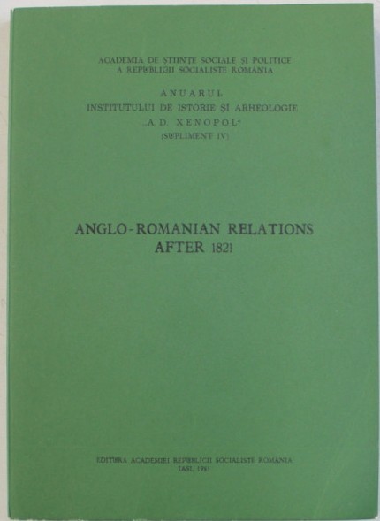 ANGLO-ROMANIAN RELATIONS AFTER 1821