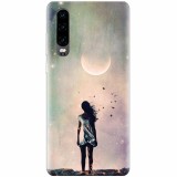Husa silicon pentru Huawei P30, Alone Woman Cgi Hd K