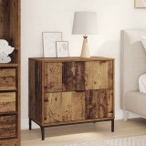 vidaXL Noptieră cu sertar Lemn vechi 63.5 x 36 x 61 cm Lemn compozit