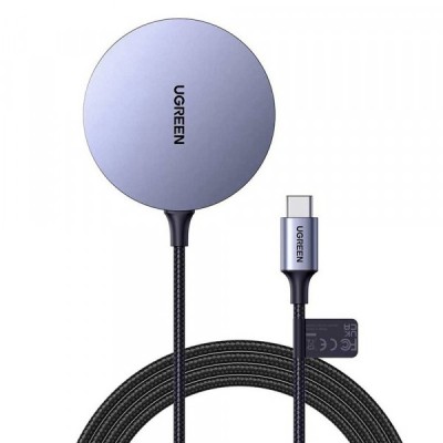Incarcator Retea Wireless UGREEN CD245, 15W, 1.67A, Gri foto