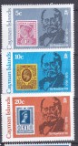 DB1 100 Ani Rowland Hill 1979 Cayman Ins. 3 v. MNH, Nestampilat