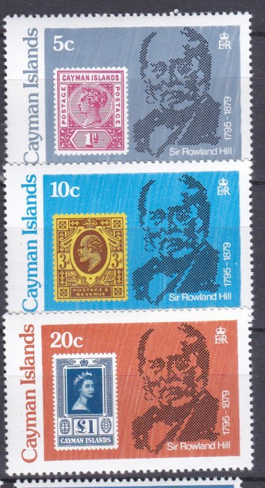 DB1 100 Ani Rowland Hill 1979 Cayman Ins. 3 v. MNH