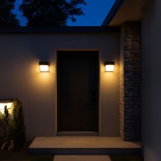 Aplica LED Exterior AMIRA, 1 Sursa de lumina, Lumina Calda, Negru ModernLight Concept
