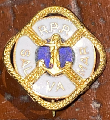 INSIGNA VECHE DE COLECTIE,,SALVAMAR RPR&amp;quot;/ STARE IMPECABILA/ALAMA AURITA si EMAIL foto