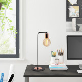 Lampa de masa, Noor, 525NOR2171, Fier, Negru/Cupru