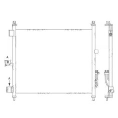 Condensator AC, aer conditionat Nissan Micra 2010-2017, 1.2, 475x380x16mm, OE 921101HC0A, Koyorad