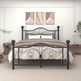 Pat Timeless Metalic 160x200 cm Nuanta Negru Somiera Inclusa MB22