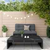 VidaXL Set mobilier relaxare grădină, 2 piese, negru, lemn masiv pin