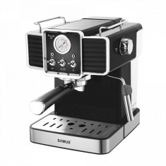 Espressor Samus BARISTA 20 Putere 1350W Rezervor Apa 1500ml Comutatoare Retro Negru/Inox foto