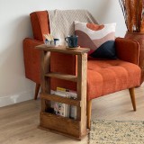 Beistelltisch N&oslash;rhald Kiefernholz, gebeizt [en.casa] HausGarden Leisure