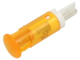 Lampă LED portocalie plată &Oslash;10mm 24VDC APEM QS101XXO24