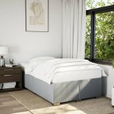VidaXL Cadru de pat fără saltea, gri deschis, 120x200 cm, textil
