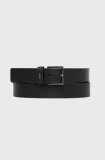 HUGO curea de piele bărbați, culoarea negru 50470652
