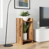 vidaXL Suport pentru plante cu raft 2 pcs Lemn vechi 30 x 30 x 60 cm 899607