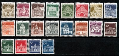GERMANIA BERLIN 1966 UZUALE , CLADIRI ISTORICE , 2 SERII COMPLETE NESTAMPILATE foto