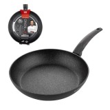 Tigaie din aluminiu, invelis antiaderent, marmorata, 28 cm, neagra, Bono Florina