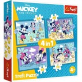 PUZZLE TREFL 4IN1 CURIOZITATI DESPRE MICKEY MOUSE