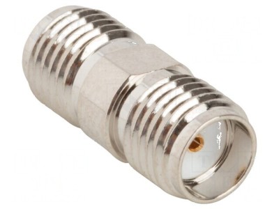 Adaptor SMA mamă PTFE 50&amp;Omega; alamă pentru conexiuni duale foto