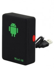 GPS tracker Mini A8 dispozitiv urmarire cu microfon cartela sim foto