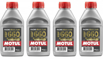 Set 4 Buc Lichid Frana Motul Racing Dot 4 RBF 660 500ML 101666 foto