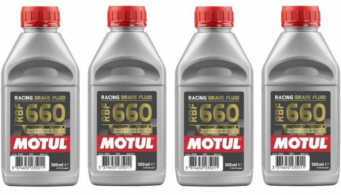 Set 4 Buc Lichid Frana Motul Racing Dot 4 RBF 660 500ML 101666