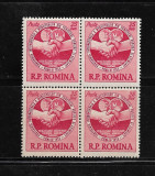 ROMANIA 1955 - CONFERINTA SINDICALA - VIENA, BLOC, MNH - LP 382, Nestampilat