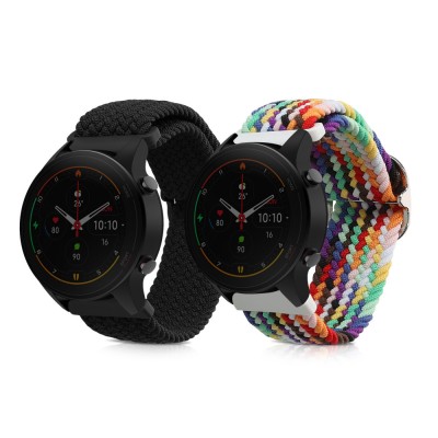 Set 2 curele pentru Xiaomi Mi Watch Color Sport/Watch S1 Active, Kwmobile, Multicolor, Nylon, 59518.02 foto
