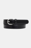 Weekend Max Mara curea de piele UDINE culoarea negru, 2525506044600
