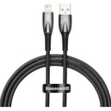 Cablu alimentare si date Baseus Glimmer, Fast Charging Data Cable pt. smartphone, USB la Iphone Lightning, 1m, negru