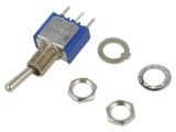 Comutator basculant SPDT ON-ON APEM 5236AB pentru PCB THT lipit