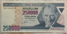 Bancnota 250000 LIRE - TURCIA, anul 1970 *cod 922 = UNC foto