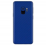 Cumpara ieftin Set Folii Skin Acoperire 360 Compatibile cu Samsung Galaxy S9 (Set 2) - ApcGsm Wraps Carbon Blue, Albastru, Oem
