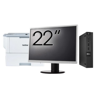 Pachet Calculator Second Hand DELL OptiPlex 9020 Mini PC, Intel Core i5-4590T 2.00GHz, 8GB DDR3, 128GB SSD + Monitor 22 Inch + Imprimanta Brother HL-L foto